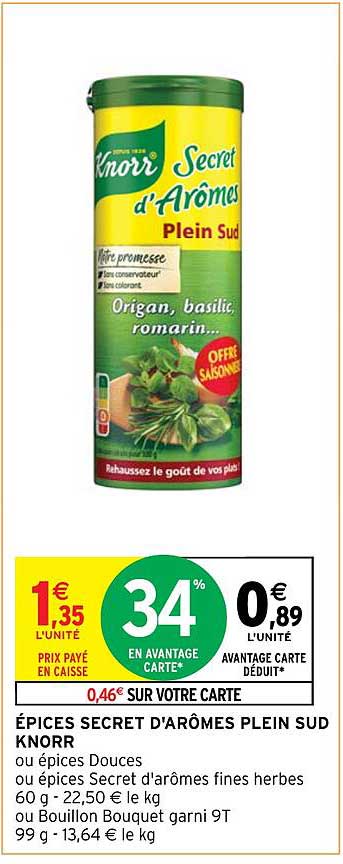 épices secret d'arômes plein sud knorr