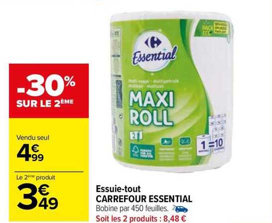 essuie-tout carrefour essential