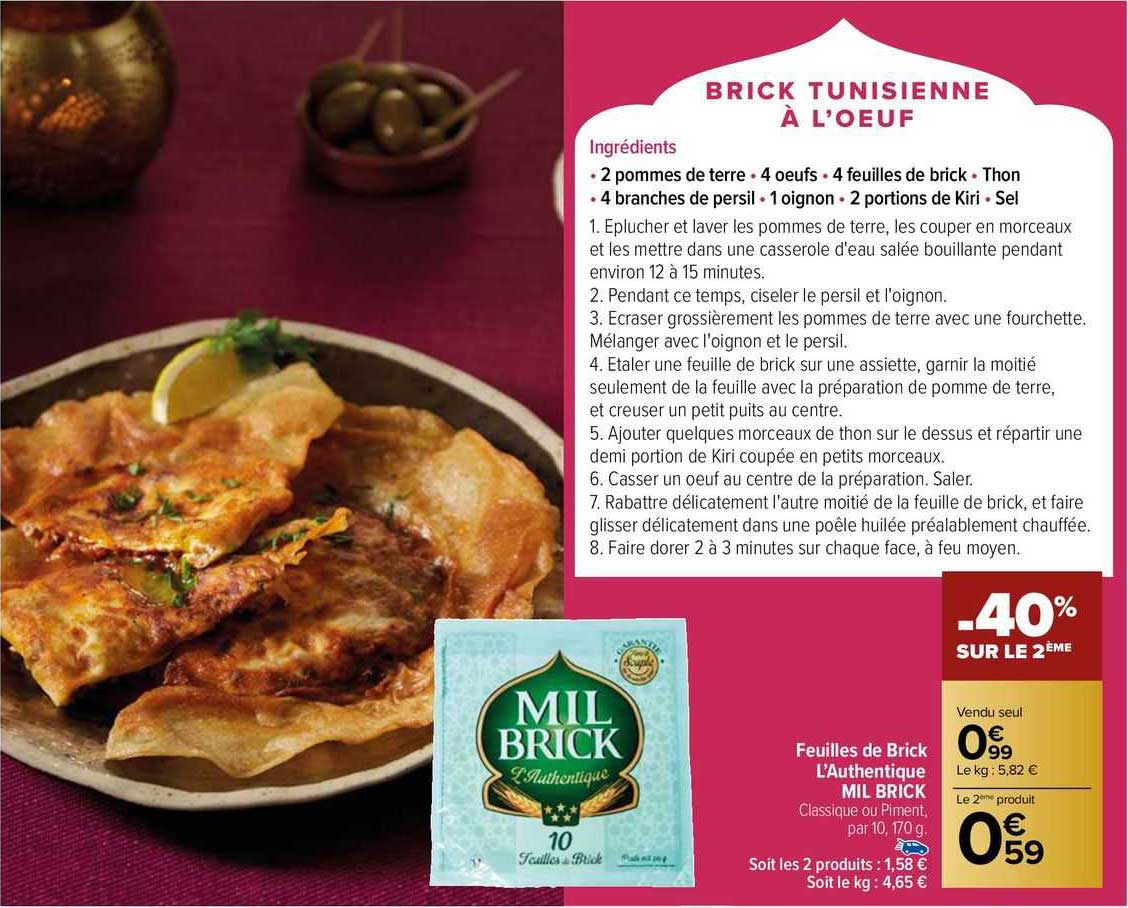 feuilles de brick l'authentique mil brick