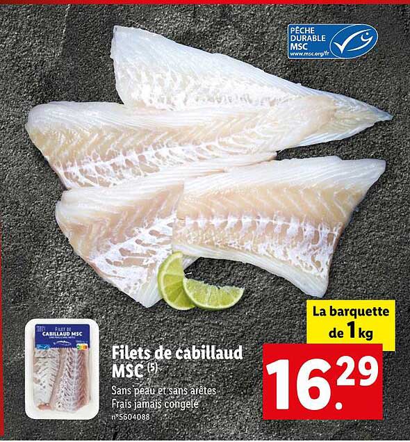 Filets De Cabillaud Msc