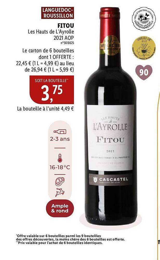 Fitou Les Hauts De L'ayrolle 2021 Aop