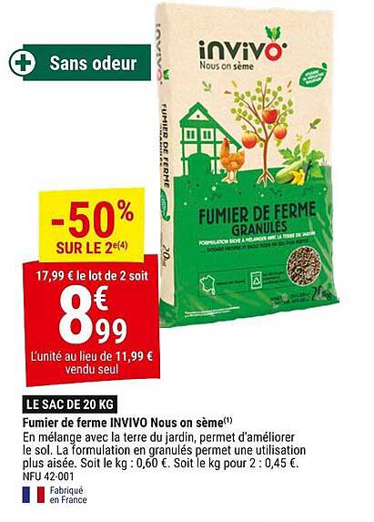 fumier de ferme invivo nous on sème