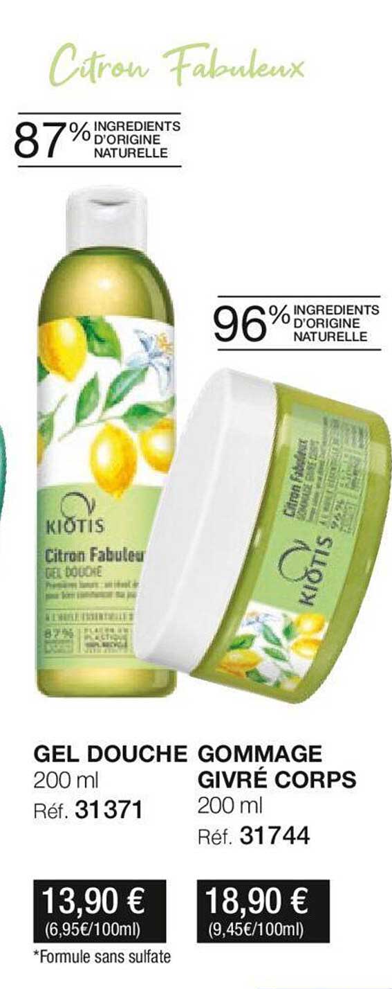 gel douche gommage givré corps