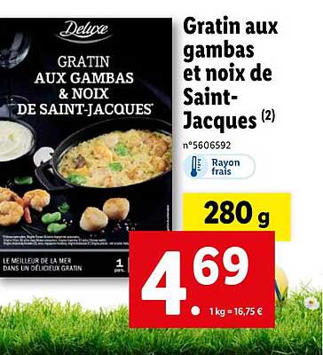 gratin  aux gambas et noix de saint-jacques