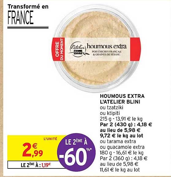 houmous extra l'atelier blini