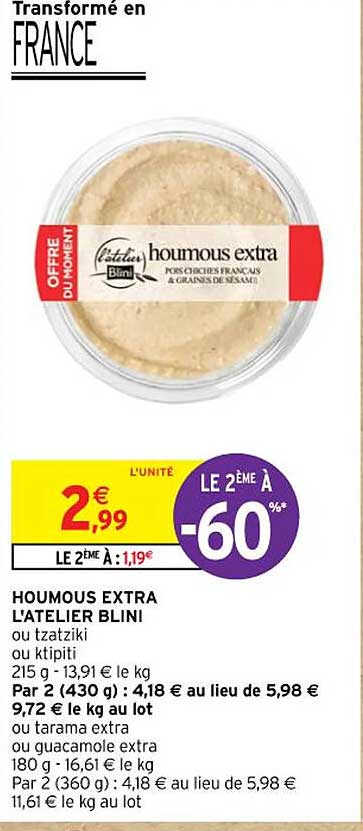 houmous extra l'atelier blini