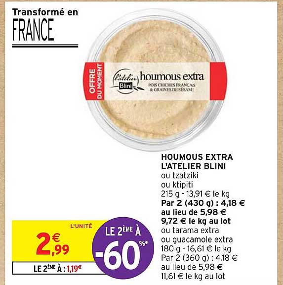 houmous extra l'atelier blini