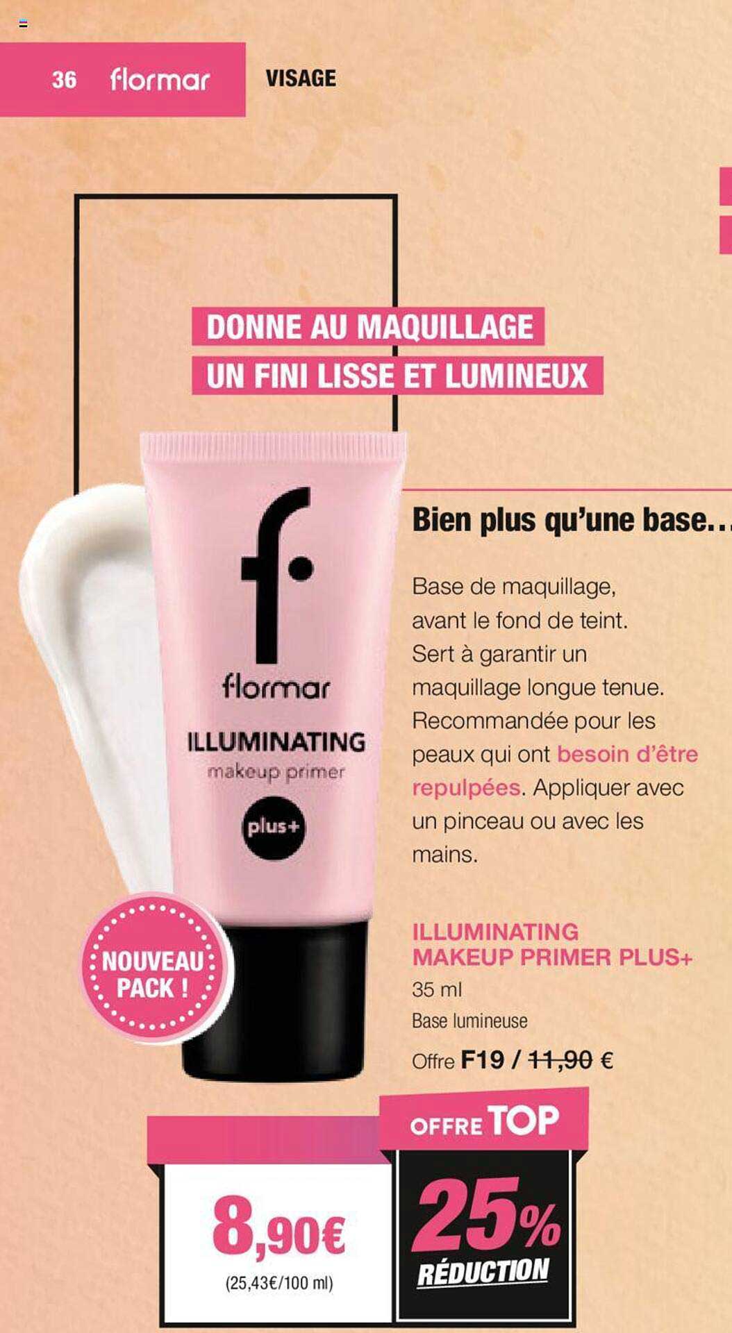illuminating makeup primer plus+ flormar