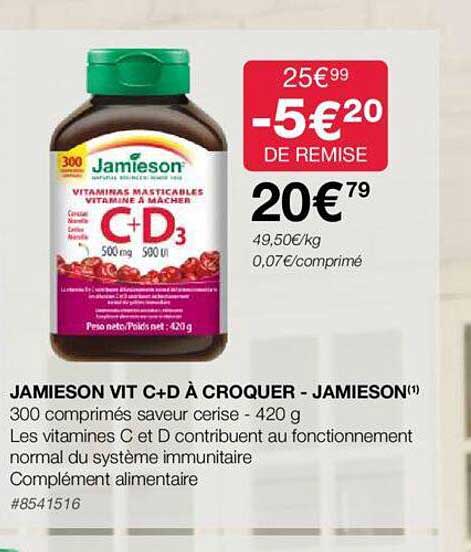 jamieson vit c+d à croquer - jamieson