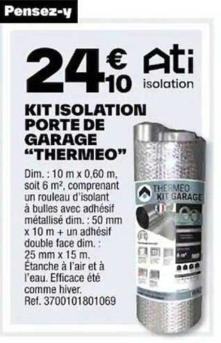 kit isolation porte de garage "thermeo" ati isolation
