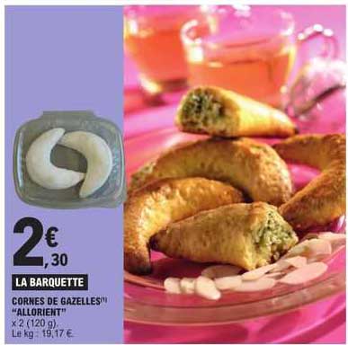 la barquette cornes de gazelles "allorient"