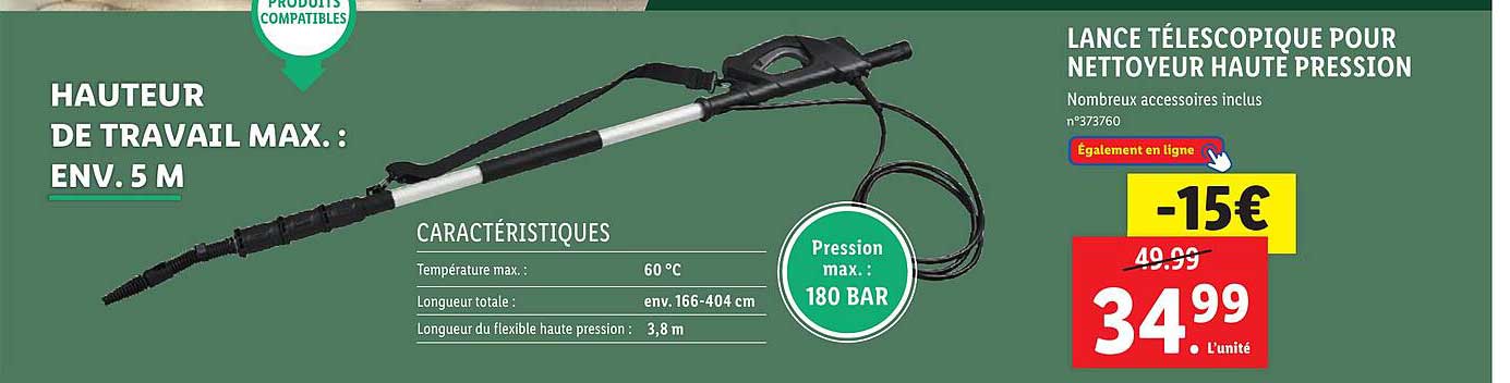 Lance Télescopique Pour Nettoyeur Haute Pression