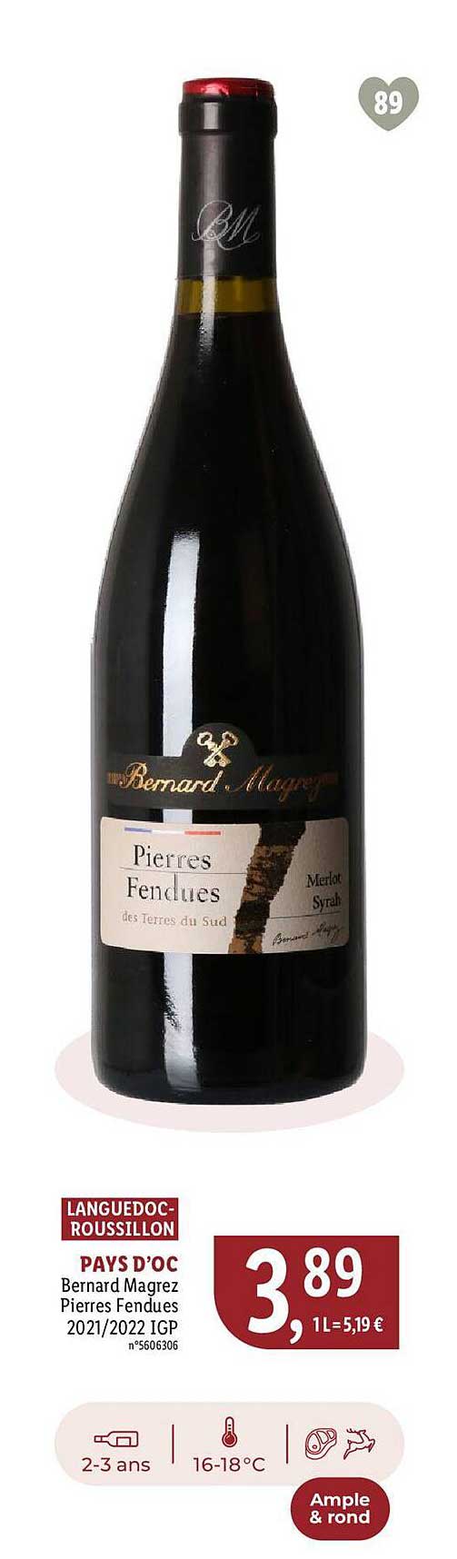 languedoc roussillon pays d'oc bernard magrez pierres fendues 2021 2022 igp