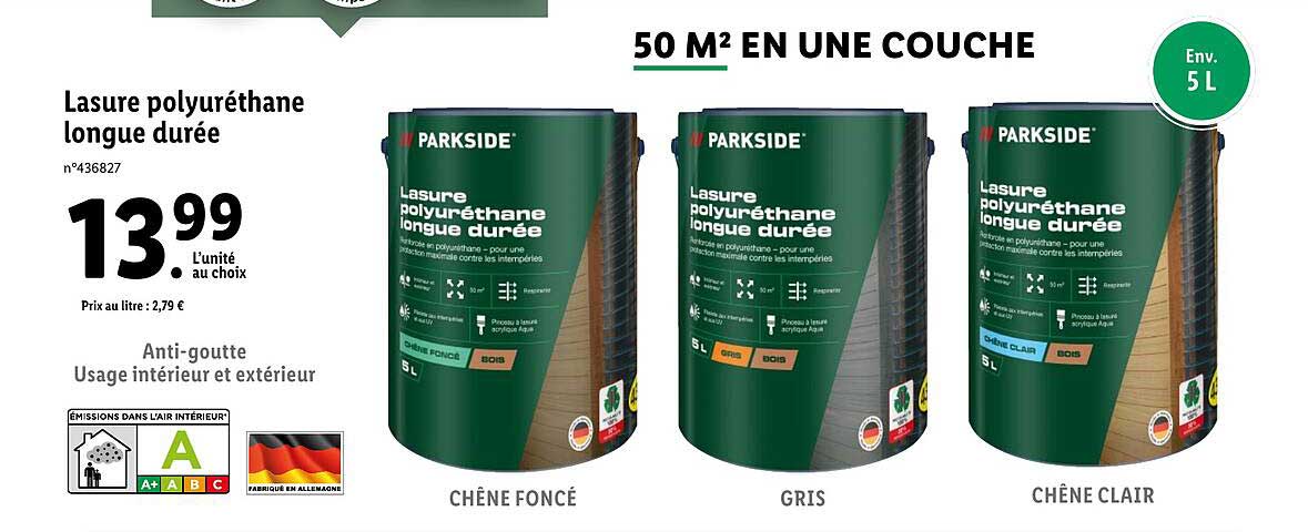 lasure polyuréthane longue durée parkside