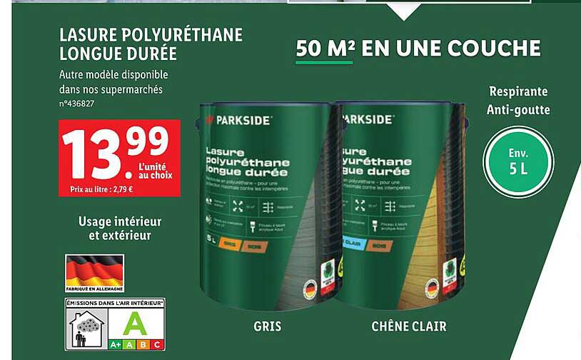 lasure polyuréthane longue durée parkside