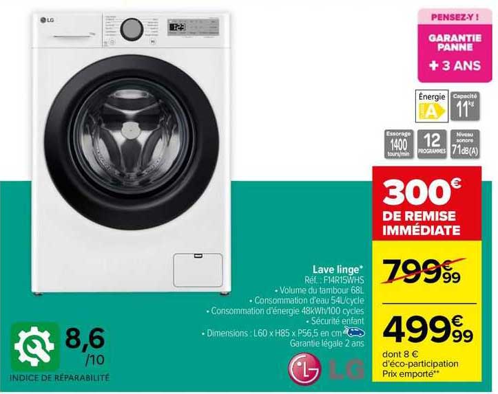 lave linge lg