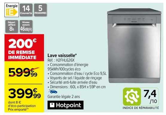 lave vaisselle hotpoint