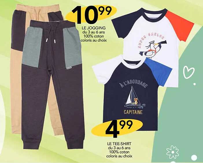 le jogging, le tee-shirt