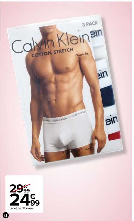 le lot de 3 boxers calvin klein