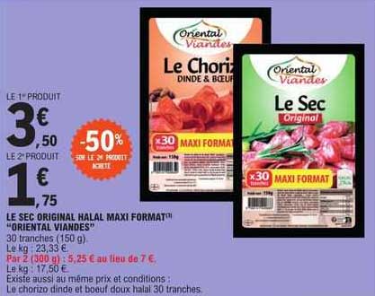 le sec original halal maxi format "oriental viandes"