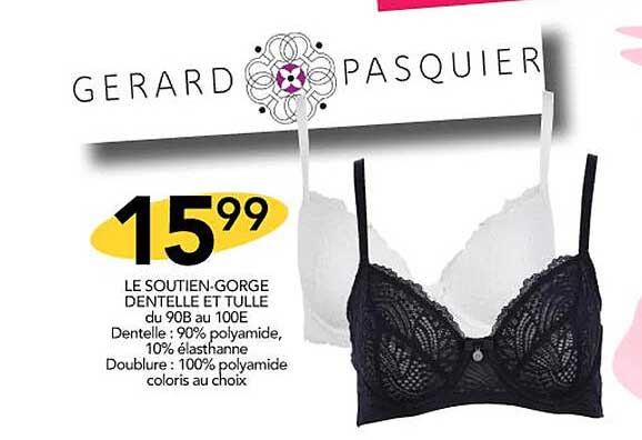 le soutien-gorge dentelle et tulle gerard pasquier