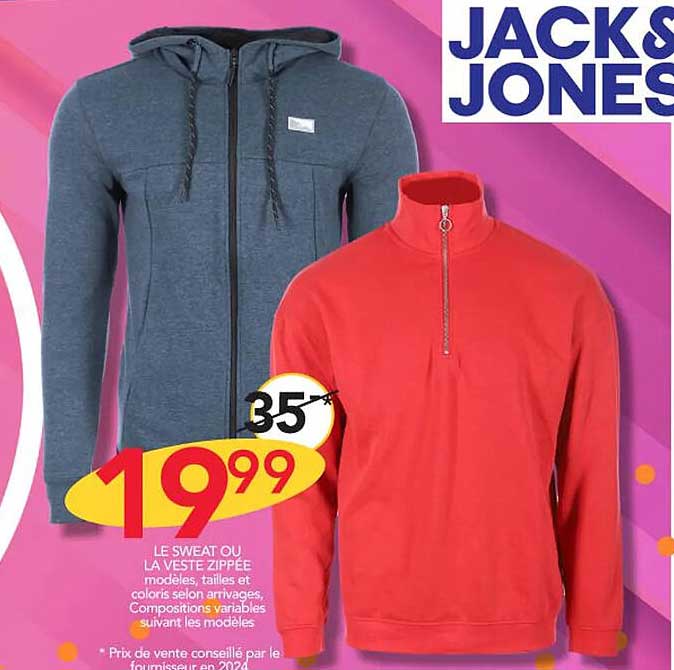 le sweat ou la veste zippée