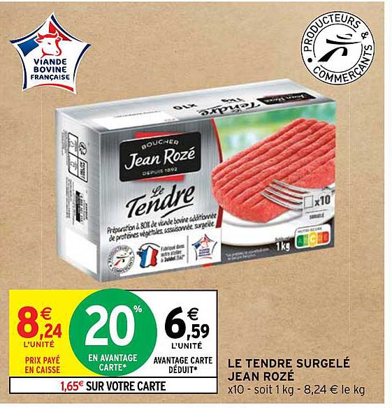 le tendre surgelé jean rozé