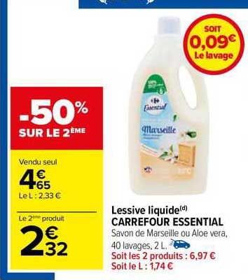 Lessive Liquide Carrefour Essential