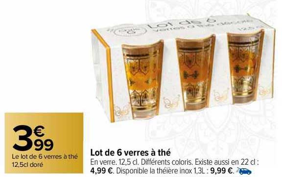 Lot De 6 Verres à Thé