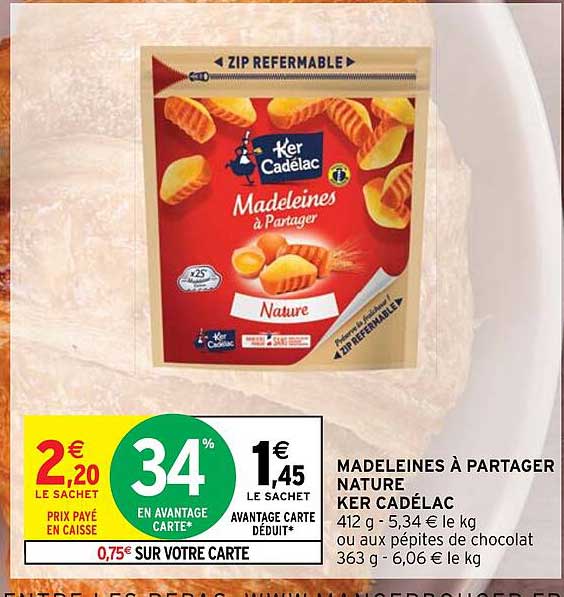 madeleines à partager nature ker cadélac