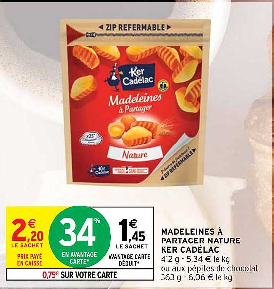 madeleines à partager nature ker cadélac