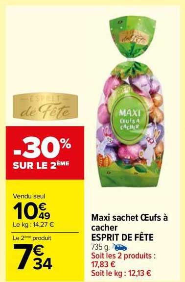maxi sachet œufs à cacher esprit de fête