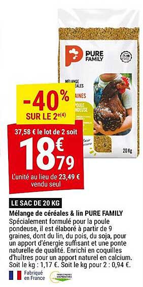 Mélange De Céréales & Lin Pure Family