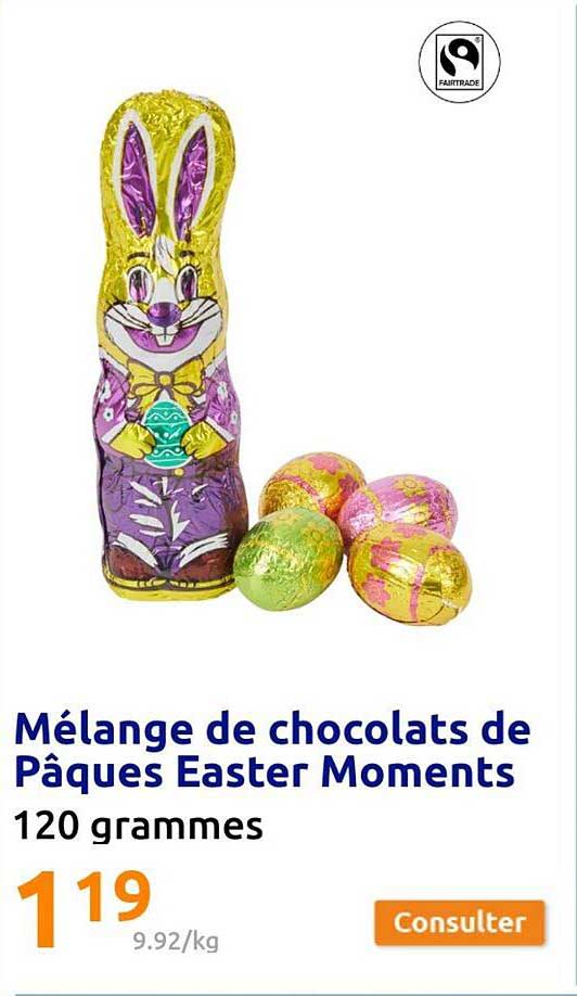 mélange de chocolats de pâques easter moments