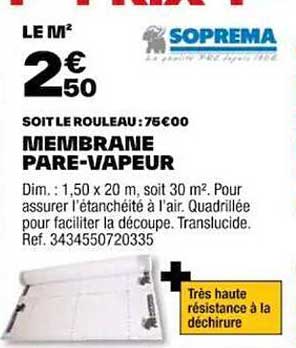 membrane pare-vapeur soprema