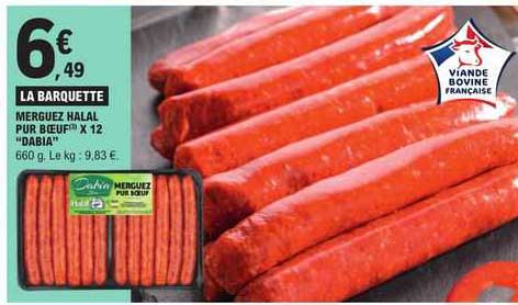 Merguez Halal Pur Bœuf X 12 "dabia"