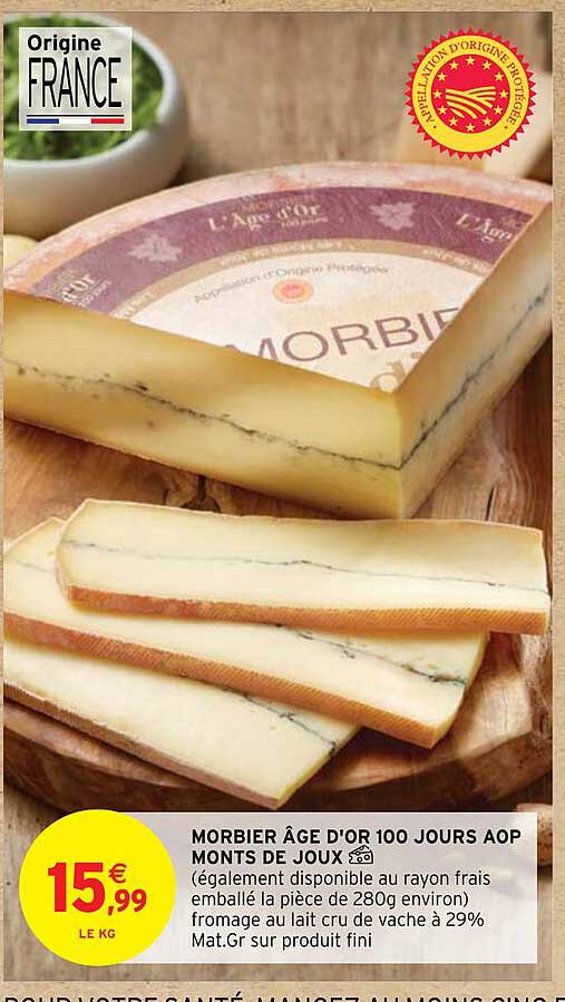 Morbier âge D'or 100 Jours Aop Monts De Joux