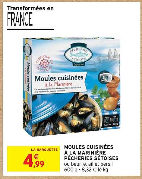 moules cuisinées à la marinière pêcheries sétoises