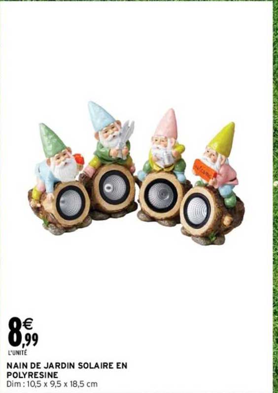 nain de jardin solaire en polyresine