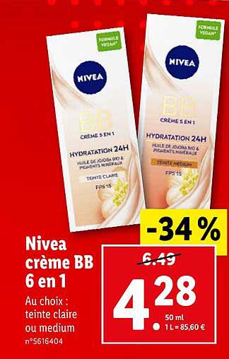 Nivea Crème Bb 6 En 1