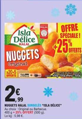 Nuggets Halal Surgelés "isla Délice"