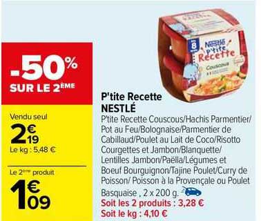 p'tite recette nestlé