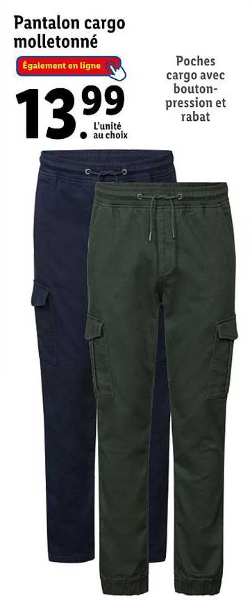 Pantalon Cargo Molletonné