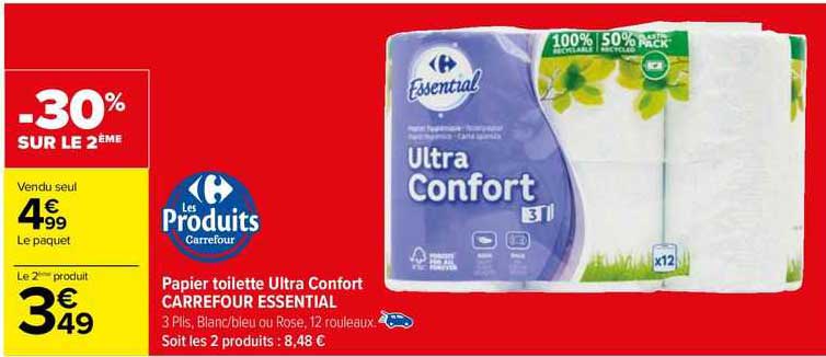 Papier Toilette Ultra Confort Carreffour Essential