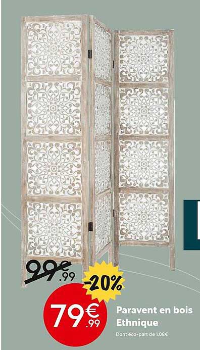 Paravent En Bois Ethnique