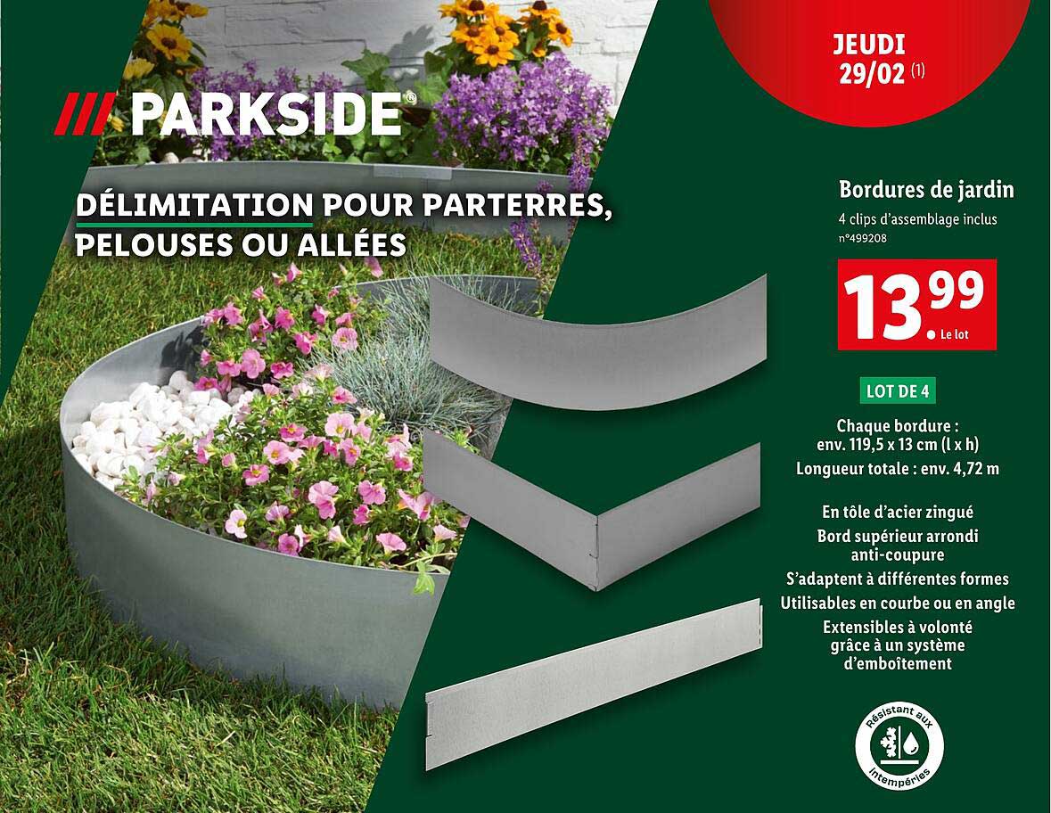parkside bordures de jardin