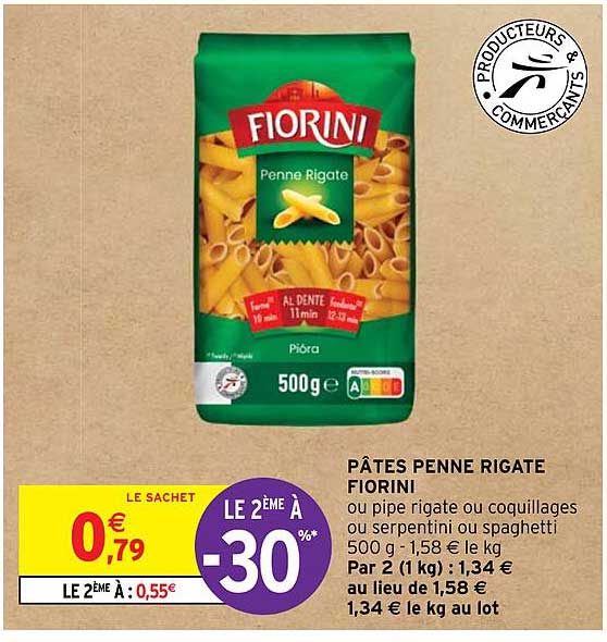 Pâtes Penne Rigate Fiorini