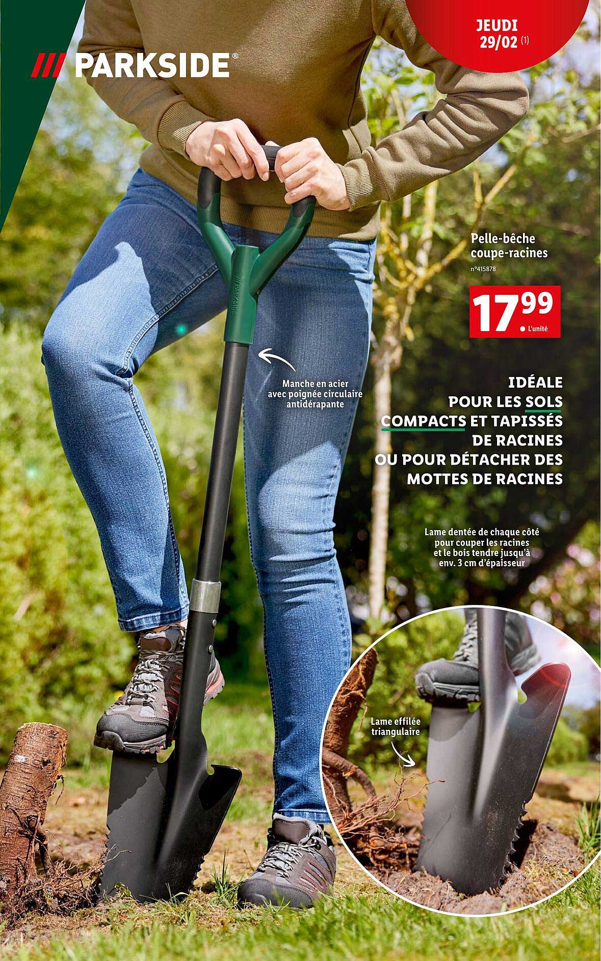Pelle-bêche Coupe-racines Parkside