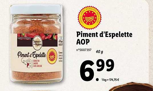 piment d'espelette aop
