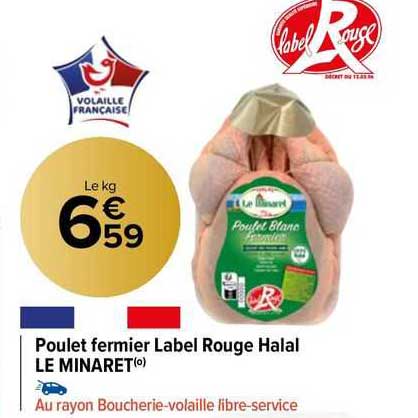 Poulet Fermier Label Rouge Halal Le Minaret